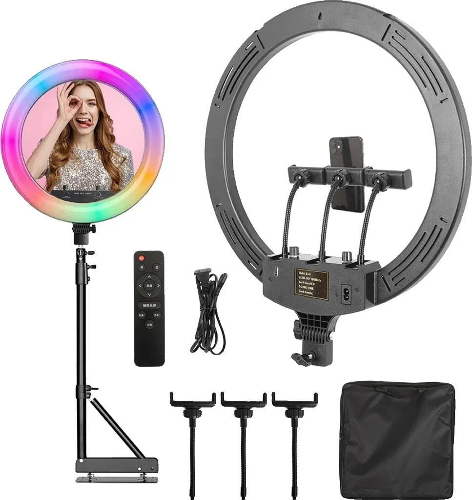 Lampe annulaire 18 pouces RVB : fini les ombres portées en vidéo
