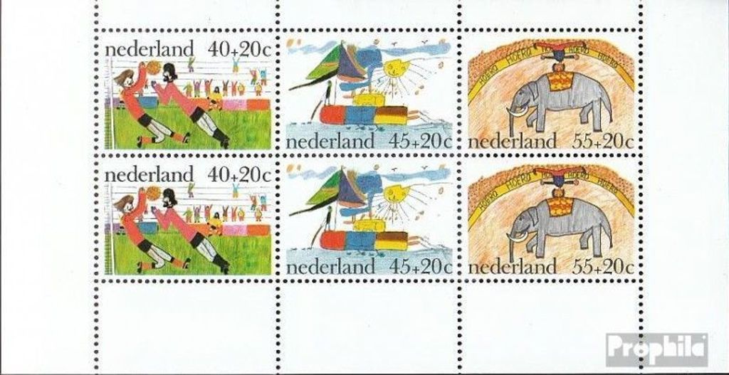 Briefmarken Niederlande 1976 Mi Block15 (kompl.Ausg.) postfrisch Kinderzeichnungen