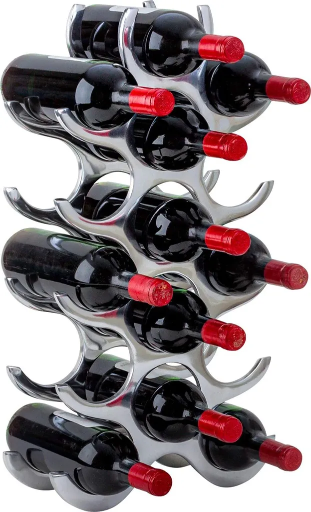 Support à vin vertical pour table et comptoir - Rangement 15 bouteilles