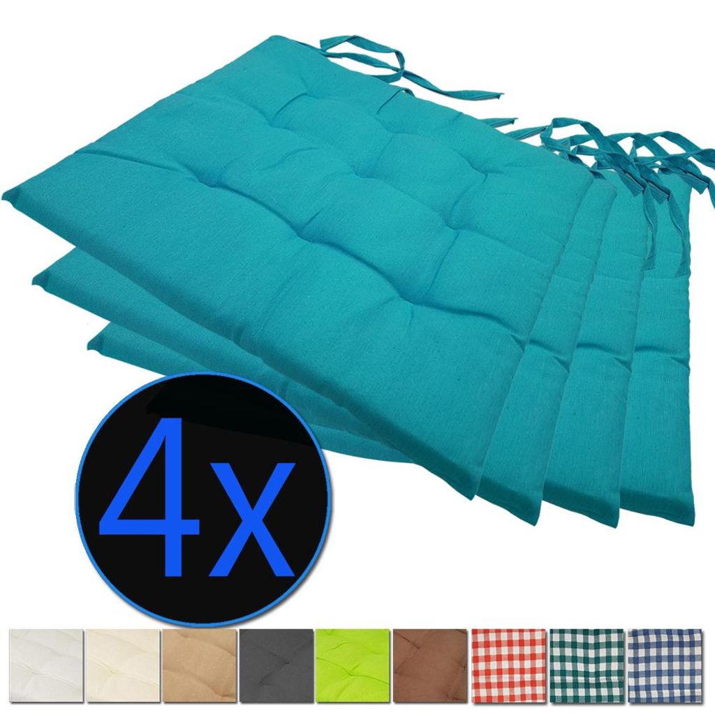 Stuhlkissen Nizza 38x38 cm 4er Pack Sitzkissen mit Produktbild 