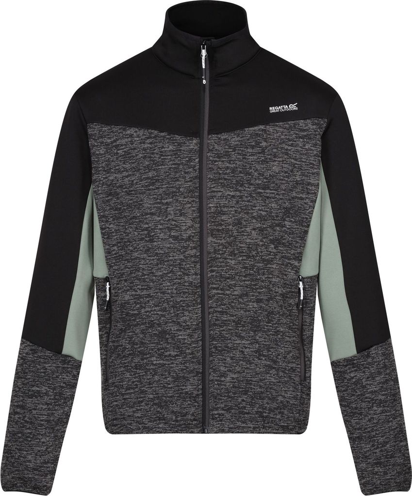 Regatta - "Coladane VI" Fleecejacke Durchgehender Reißverschluss für Herren RG9789 (S) (Asche/Schwarz Mergel)