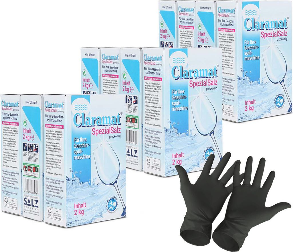 Claramat Spezial Salz 22 kg (11 x 2 kg) Spülmaschinensalz grob