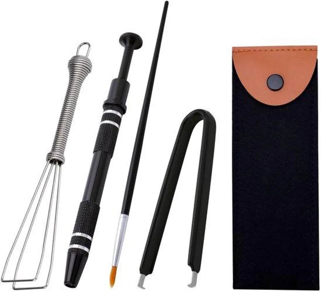 Aiguille de tirage de câble noire avec pince et porte-broches