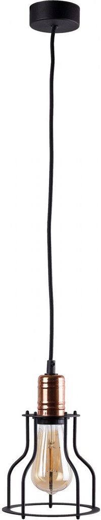 Pendelleuchte Schwarz Metall Ø 15 cm klein verstellbar für E27 Vintage Hängelampe Küche Esszimmer Wohnzimmer