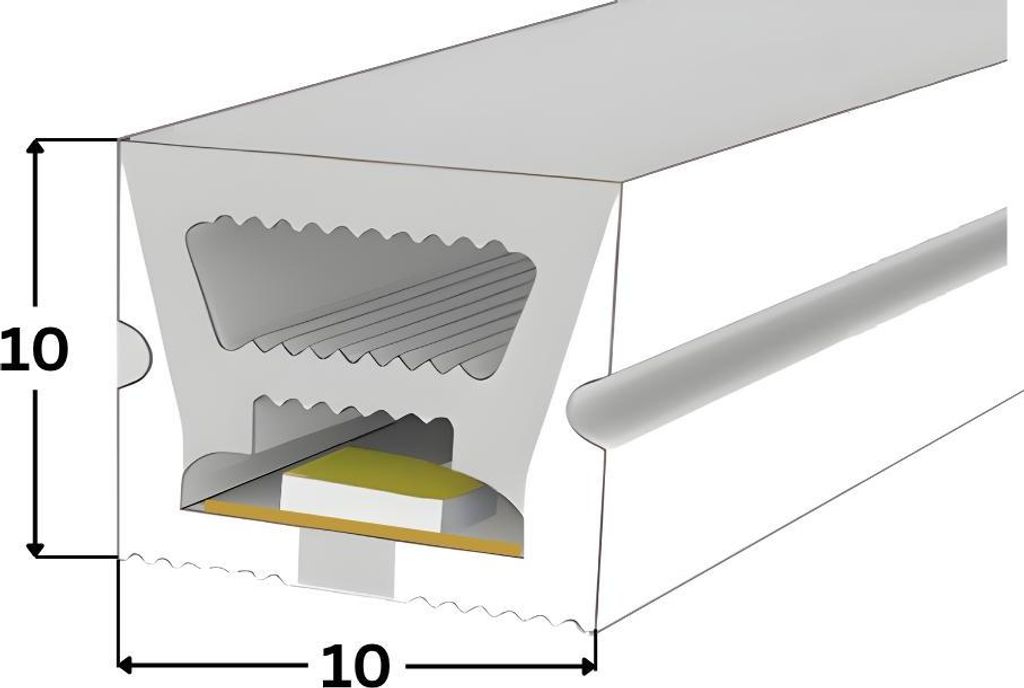 LED NEON TUBE 10×10 mm Silikon Schlauch – 5 m Rolle - 12 W – 24 V – IP67 – CRI größer als 93 - Schneidmaß 50mm
