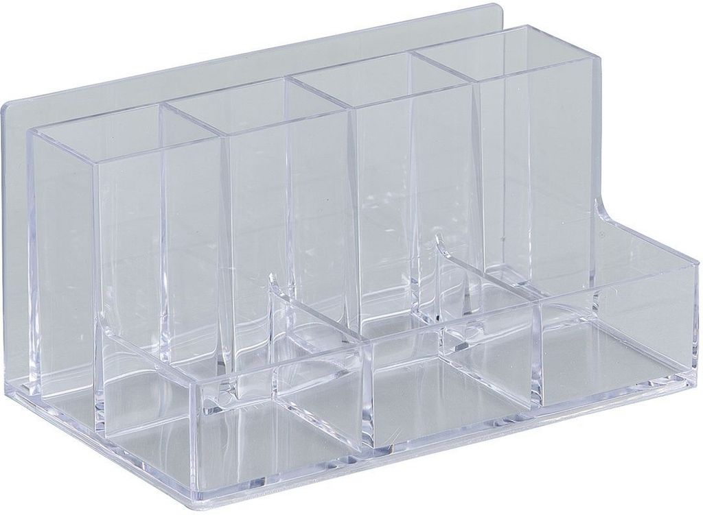 Utensilienbox Acryl 8 Fächer 155x75x95mm glasklar Packung mit 12 Stück