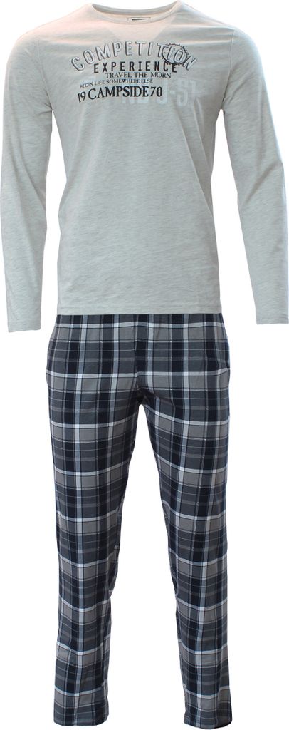 AM Legend Herren Pyjama, 2-tlg, lange Schlafhose + langarm Produktbild 