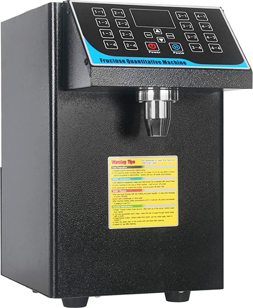 7.5L Bubble Tea Fructose Quantitative Maschine Fruktose-Dosiermaschine mit Messbecher Edelstahl BC-16A Zucker Komlassenl Spender