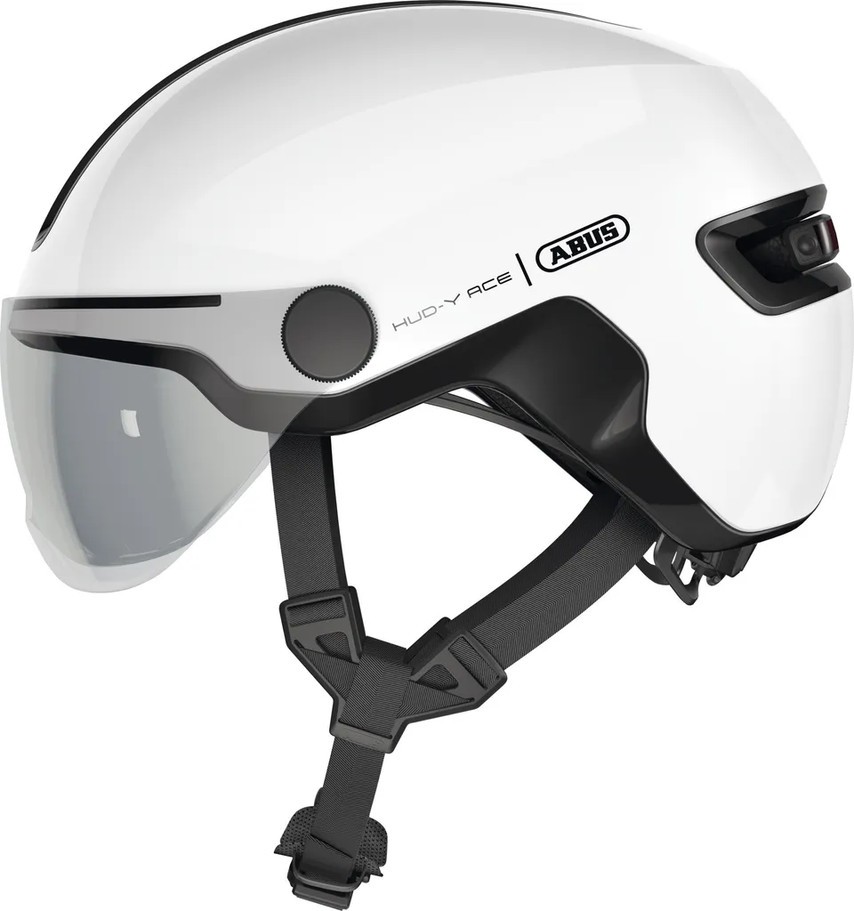 Casque vélo urbain Abus Hud-Y Ace avec LED arrière et visière M