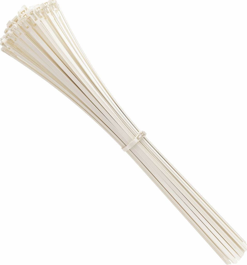 Kabelbinder Wiederverschließbar, 540mm x 7,6mm, weiß - Produktbild 