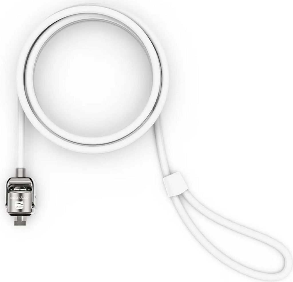 Compulocks T-bar Security Keyed Cable Lock - Sicherheitskabelschloss - weiß - 1.83 m - für Compulocks iPad 10.2-inch, Maclocks Rise Freedom Enclo...