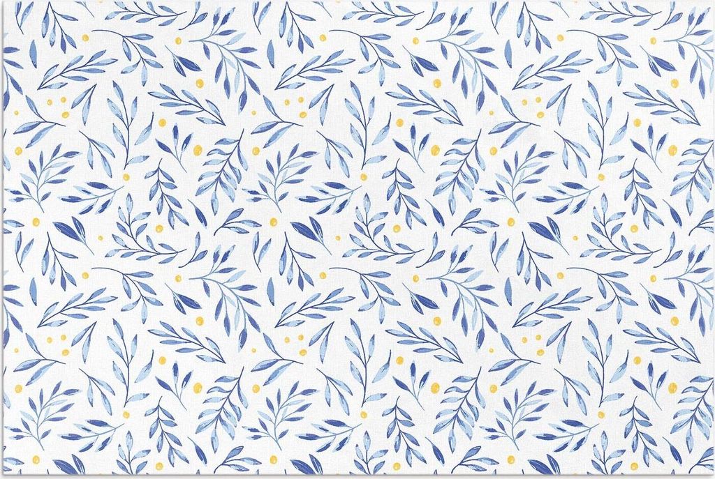 Aquarell-Zweige, Blätter, Boho-Punkte – Vinylteppich – 100x150 cm – Outdoor Teppich – Terrasse – Wetterfest – Modern