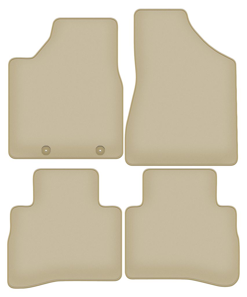 Velours-Fußmatten PREMIUM beige passend für Nissan Murano Z50 (2003-2008, SUV) – mit Befestigungen – passgenau