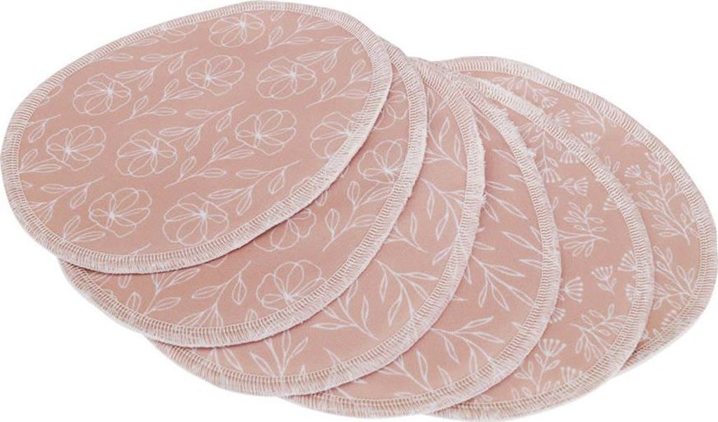 Blümchen Kuschel-Stilleinlagen 3 Paar Bio-BW Floral Rosenholz