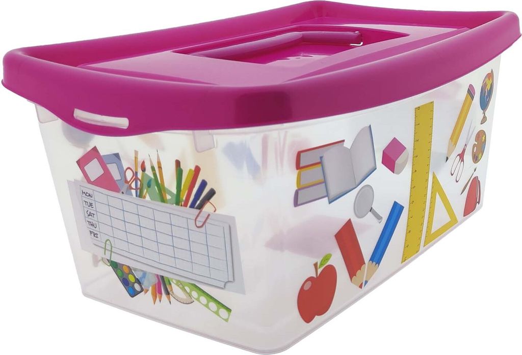 Kiddream 4 Stück 10 Liter Aufbewahrungsboxen – Transparente Kunststoff-Boxen Mit Deckel, Stapelbar