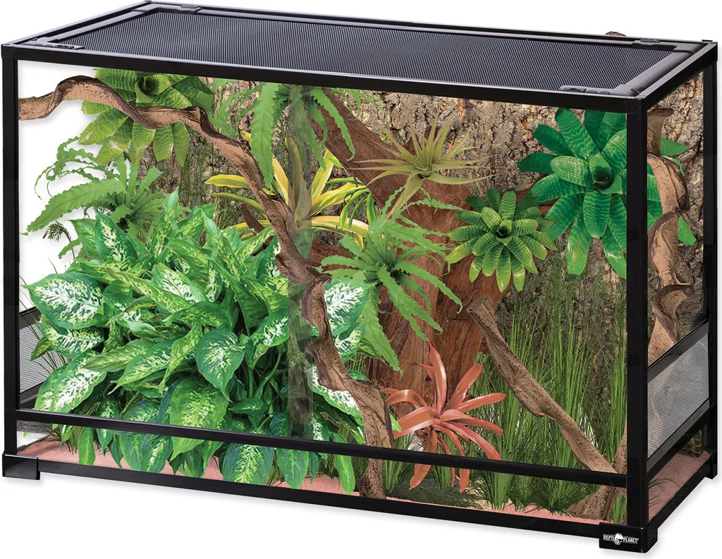 Terrarium 90 x 45 x 60 cm en verre haute qualité pour reptiles - 243L
