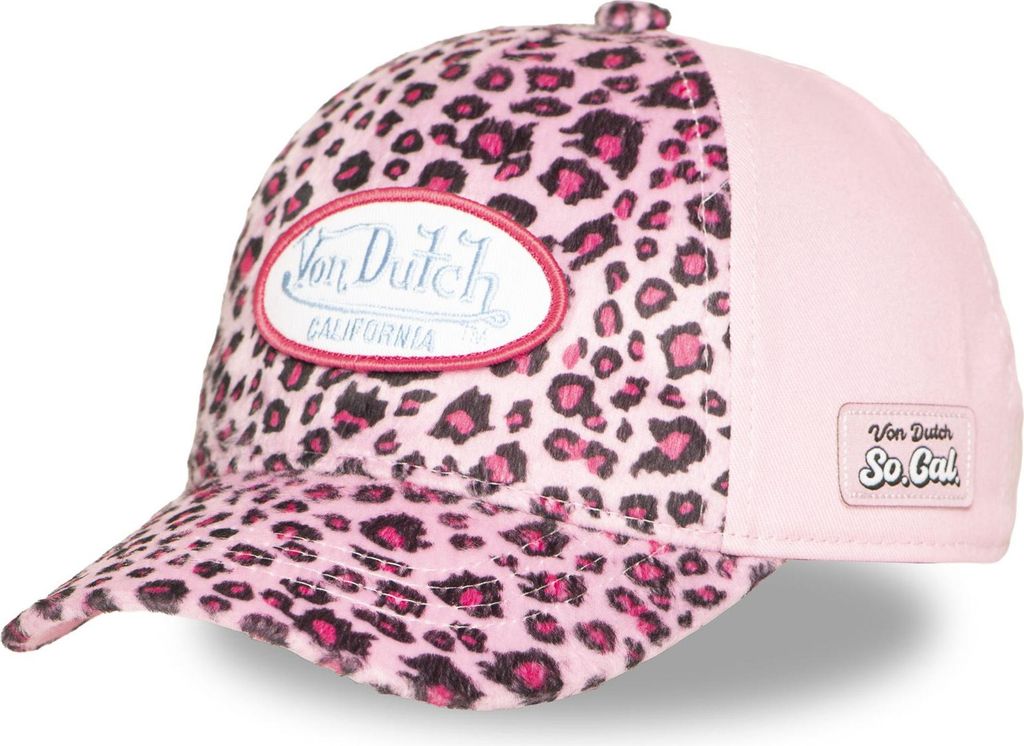 Von Dutch Originals Kids Baseball Cap - PINK LEOPARD Full Toddler Pink