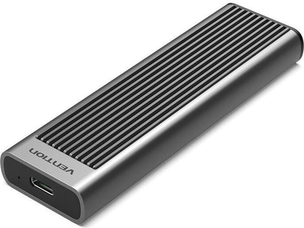 Vention M.2 NVMe SSD-Gehäuse (USB 3.1 Gen 2-C) mit Kühlkörper Graue Aluminium-Legierung Typ