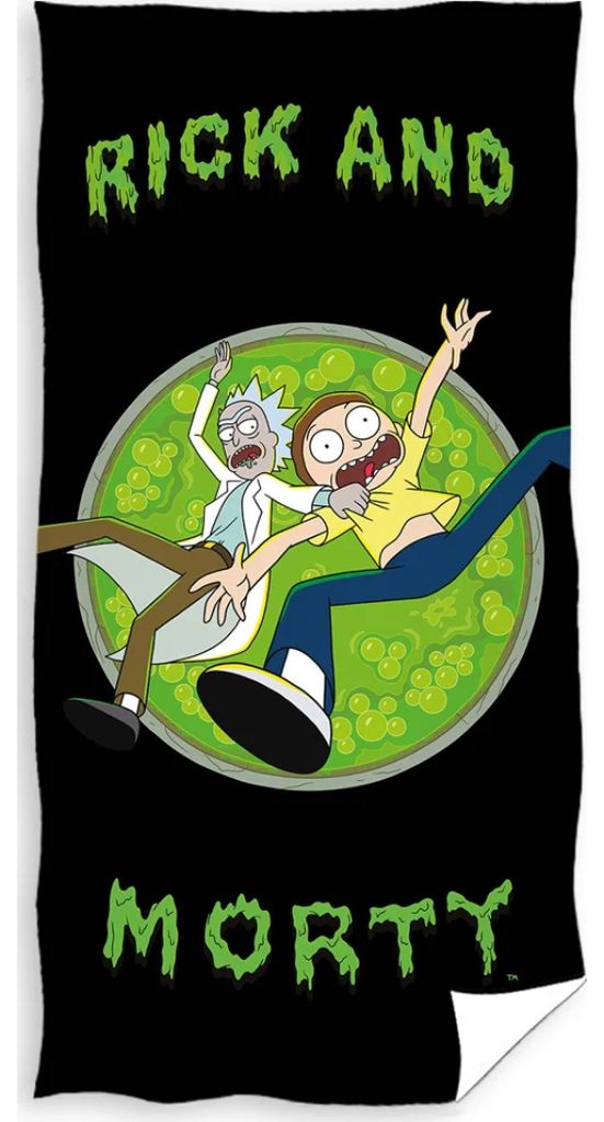 Rick and Morty Babyhandtuch Jump into the Third Dimension Produktbild 