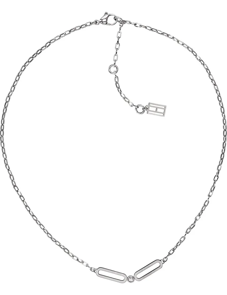 Collier Femme Tommy Hilfiger Classic Signature Maille Acier Argenté