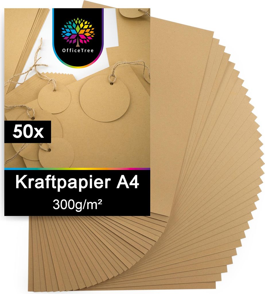 OfficeTree 50x papier kraft A4 300 g - carton kraft pour le Image du produit 