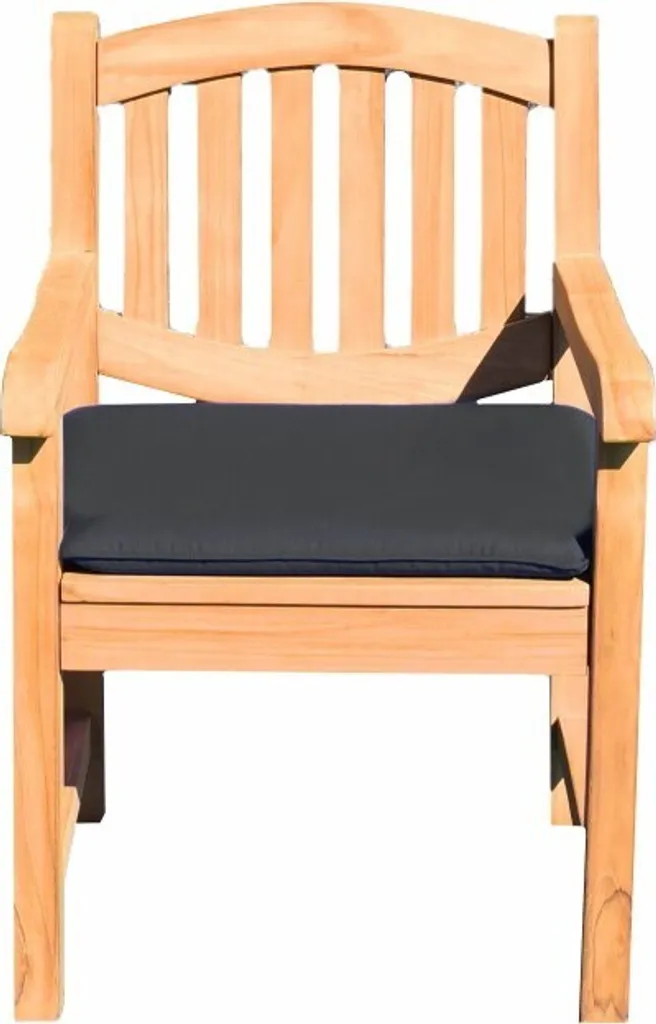Galette de chaise jardin noire 61x50 cm Teako Design en tissu robuste