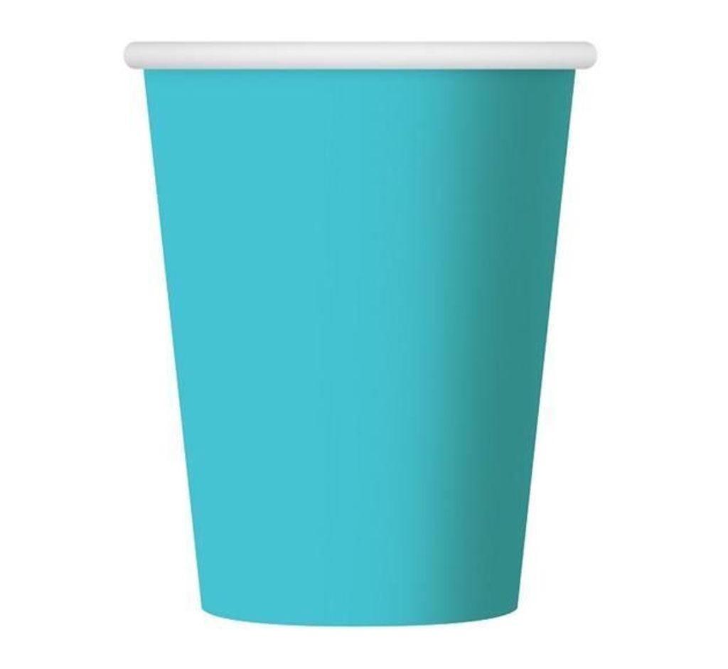 Párty papírové kelímky světle modré - 250 ml - 6 ks Obrázek produktu 