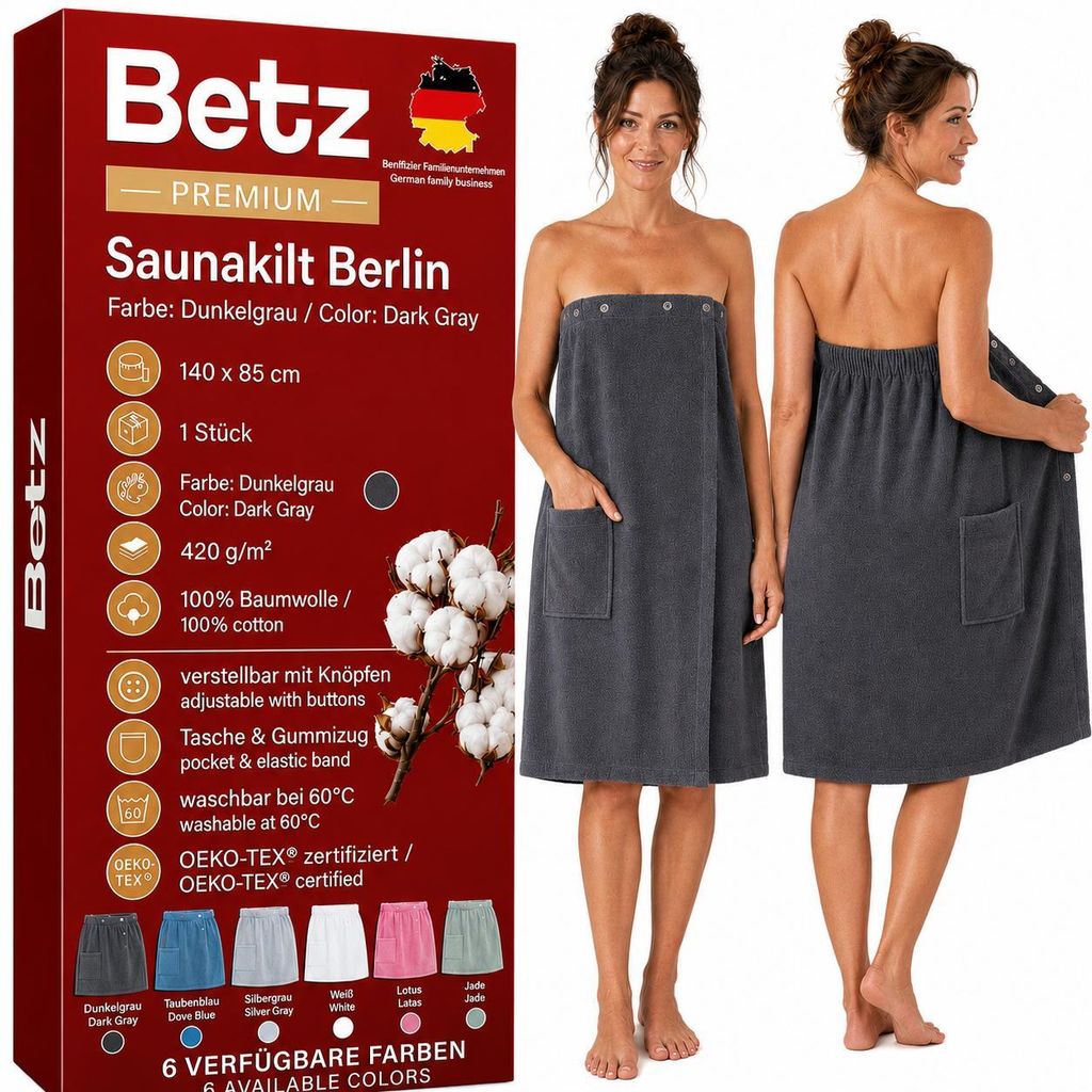 Betz Saunakilt Berlin – Frottee Saunakilt für Damen 100% Produktbild 