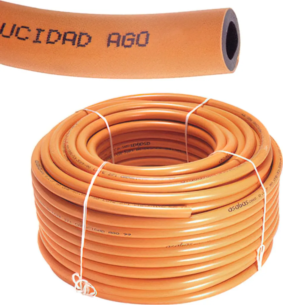 Tuyau technique 9x15 souple orange rouleau 60m haute visibilité