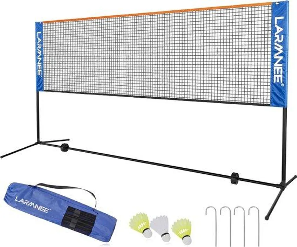 Filet de Loisirs Extérieur 4m Réglable pour Badminton Tennis et Volleyball