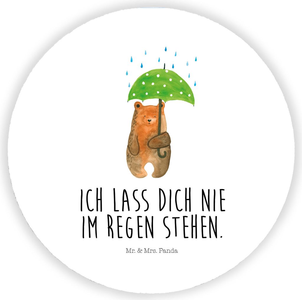 Mr. & Mrs. Panda magnet Bär Regenschirm - Weiß - Geschenk, Teddy, Liebe, Pärchen, Freunde, Kühlschrankmagnet, Spruch, Magnetknopf, Familie, fü...