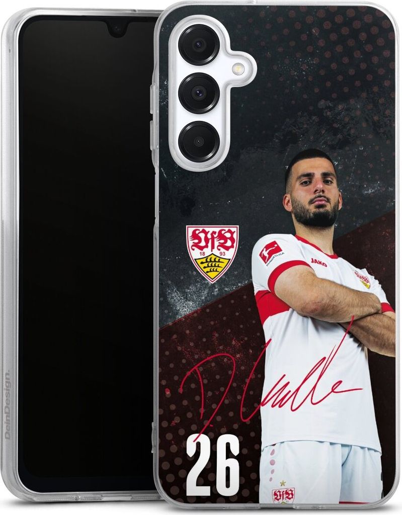 DeinDesign Handyhülle für Samsung Galaxy A16 5G Silikon Hülle Case Smartphone Schutzhülle Offizielles Lizenzprodukt VfB Stuttgart Deniz Undav