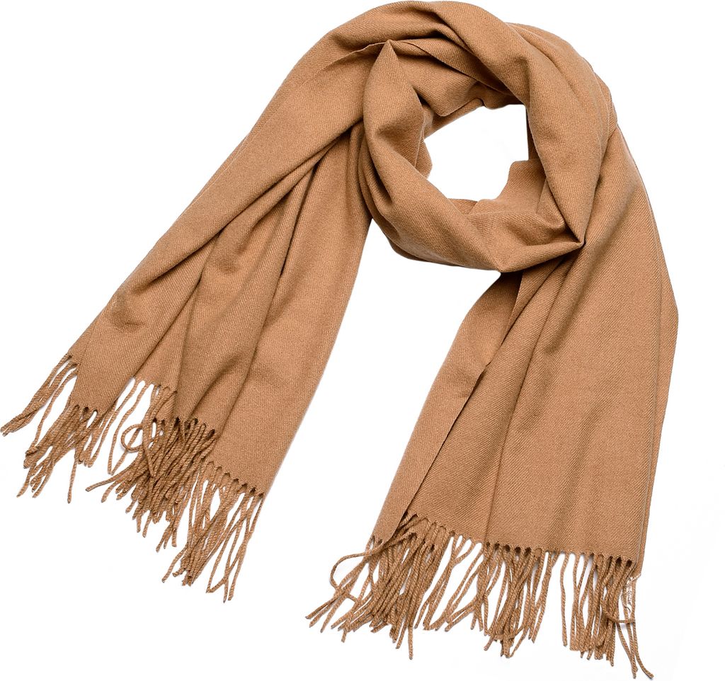 DonDon Damen Winter-Schal groß und flauschig 200 x 70 cm - Hellbraun