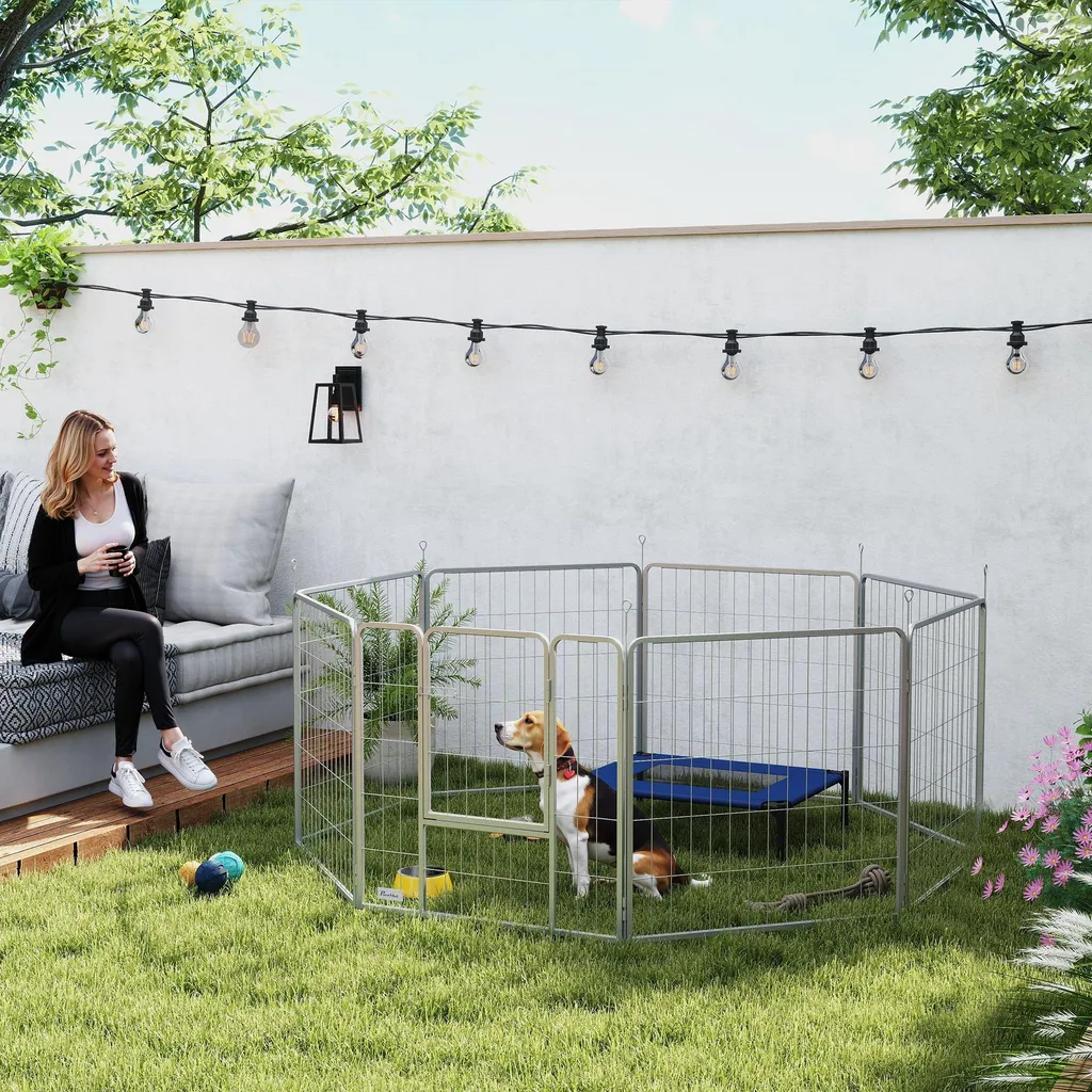 Parc de jeu pour chiots et cochons d'Inde, enclos extérieur 8 pièces - 2