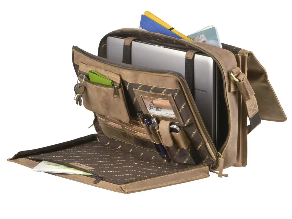 Porte-documents Business Marron Idéal pour Ordinateur et Dossiers A4 - 13