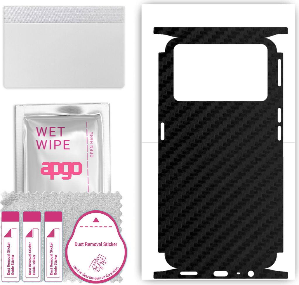 apgo Rückseite + Seiten Schutzfolie, Skin, kompatibel mit Oppo K9 Pro 5G, Hinten Displayschutzfolie aus Vinylfolie, kratzfest, einfache Montage - ...