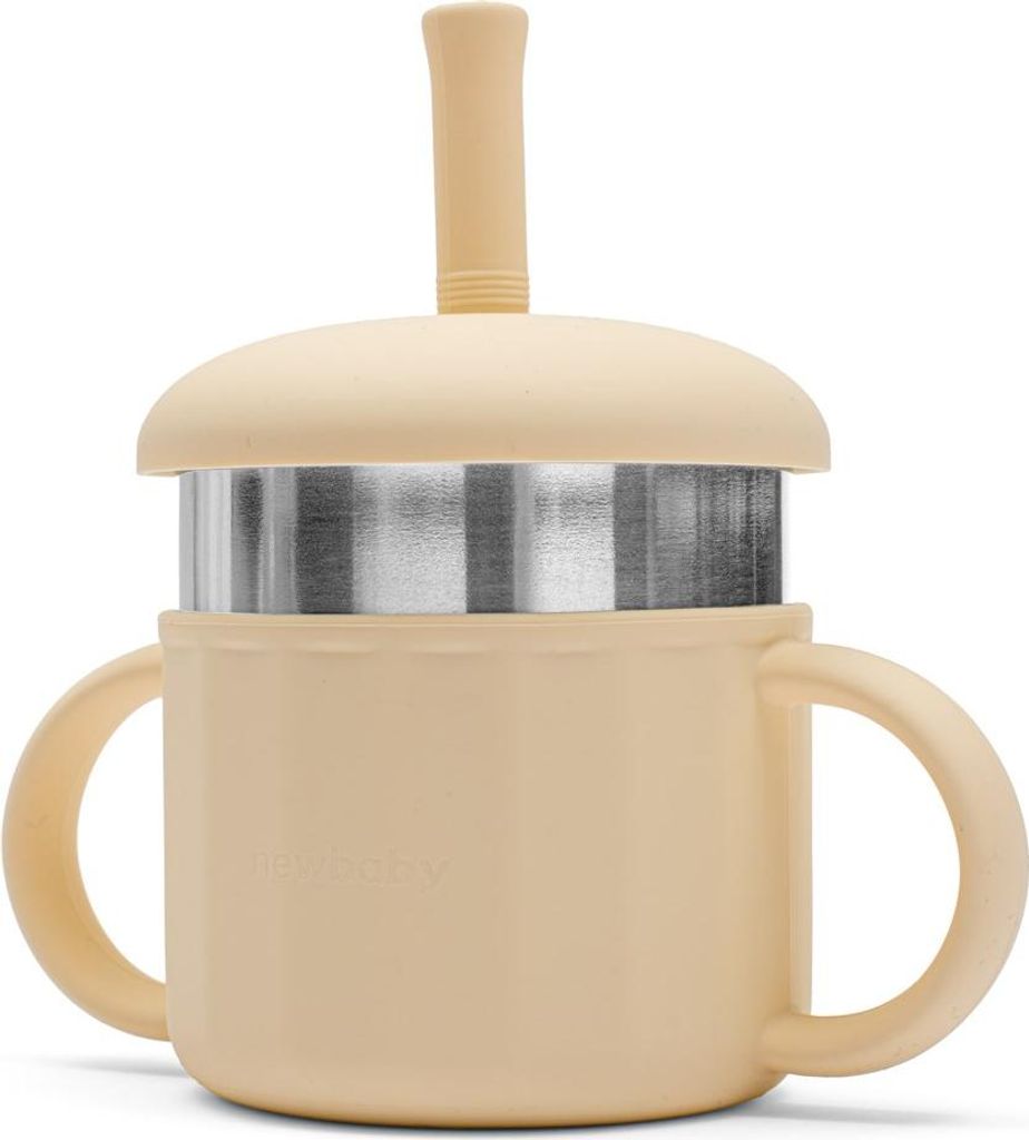Gobelet Silicone 2en1 New Baby Beige Image du produit 
