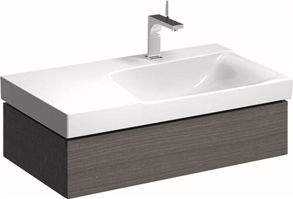 Geberit GE Xeno2 Unterschrank f. WT m. Ablg. li m .1 Schubl., 88x22x46,2cm, sculturagrau