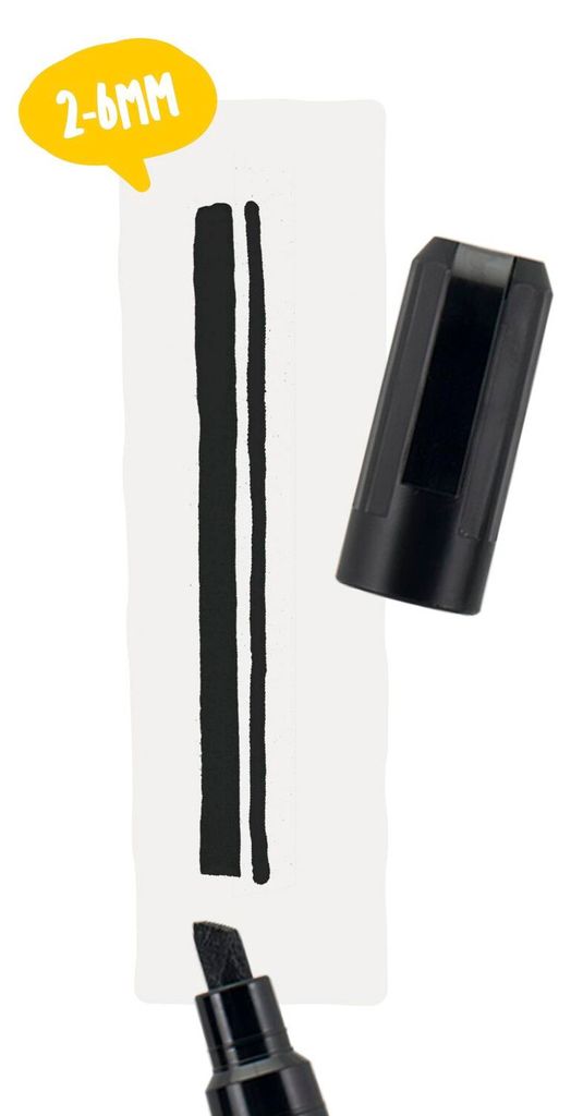 SECURIT Kreidestifte 2-6mm, Höhe: 20 mm, Länge: 145 mm, Breite: 25 mm schwarz
