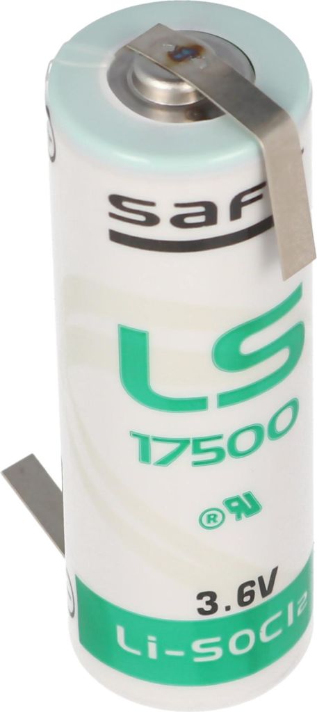 SAFT LS17500 lithiumbatterij, type A, met soldeertips in Productafbeelding 