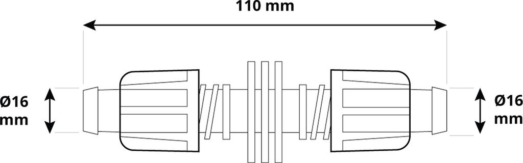 HOLZBRINK 5x Verbindungsstück 5/8 x 5/8 Zoll Rohrverbinder für Rohrverlängerungen des Verlegerohrs oder Tropfschlauchs, HBZ-05