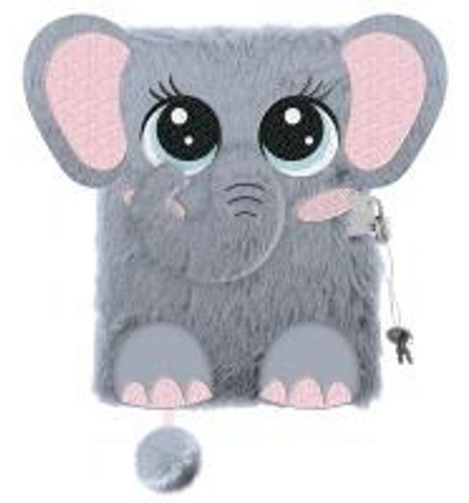 Diario A5 96 pagine con lucchetto 3D Elephant Immagine del prodotto 