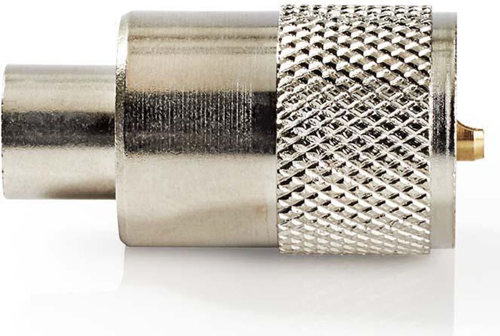 Nedis PL259 Stecker - Gerade - Stecker - Vernickelt - 50 Ohm - Lot - Kabeleingangsdurchmesser: 6.0 mm - Metall - Silber - 25 Stück - Umschlag