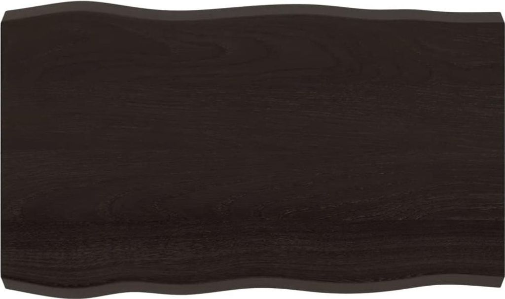 vidaXL Tischplatte 100x60x(2-6) cm Massivholz Behandelt Baumkante