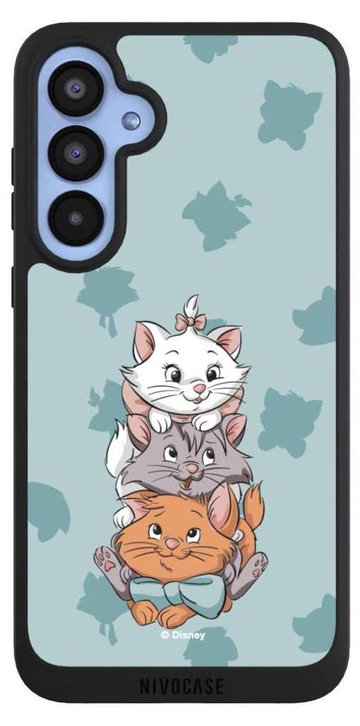 NIVOCASE Handyhülle für Samsung Galaxy A55 5G Hülle NIVOpure Case Schwarz Aristocats Disney Katze