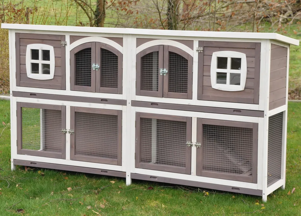 Grand Clapier XXL pour rongeurs et marmottes dimensions 211x52x107 cm