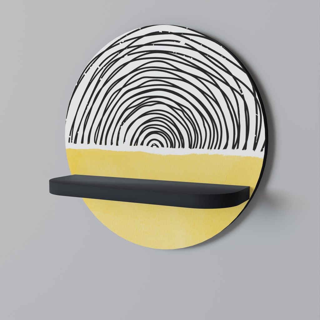 SUNNY TREASURE Rundes Regal Schwarz