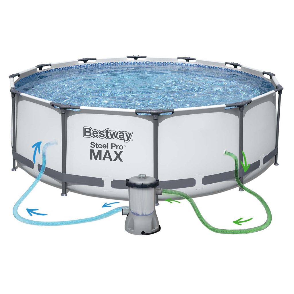 Steel Pro Max™ Frame Pool Komplett-Set, rund, mit Produktbild 32