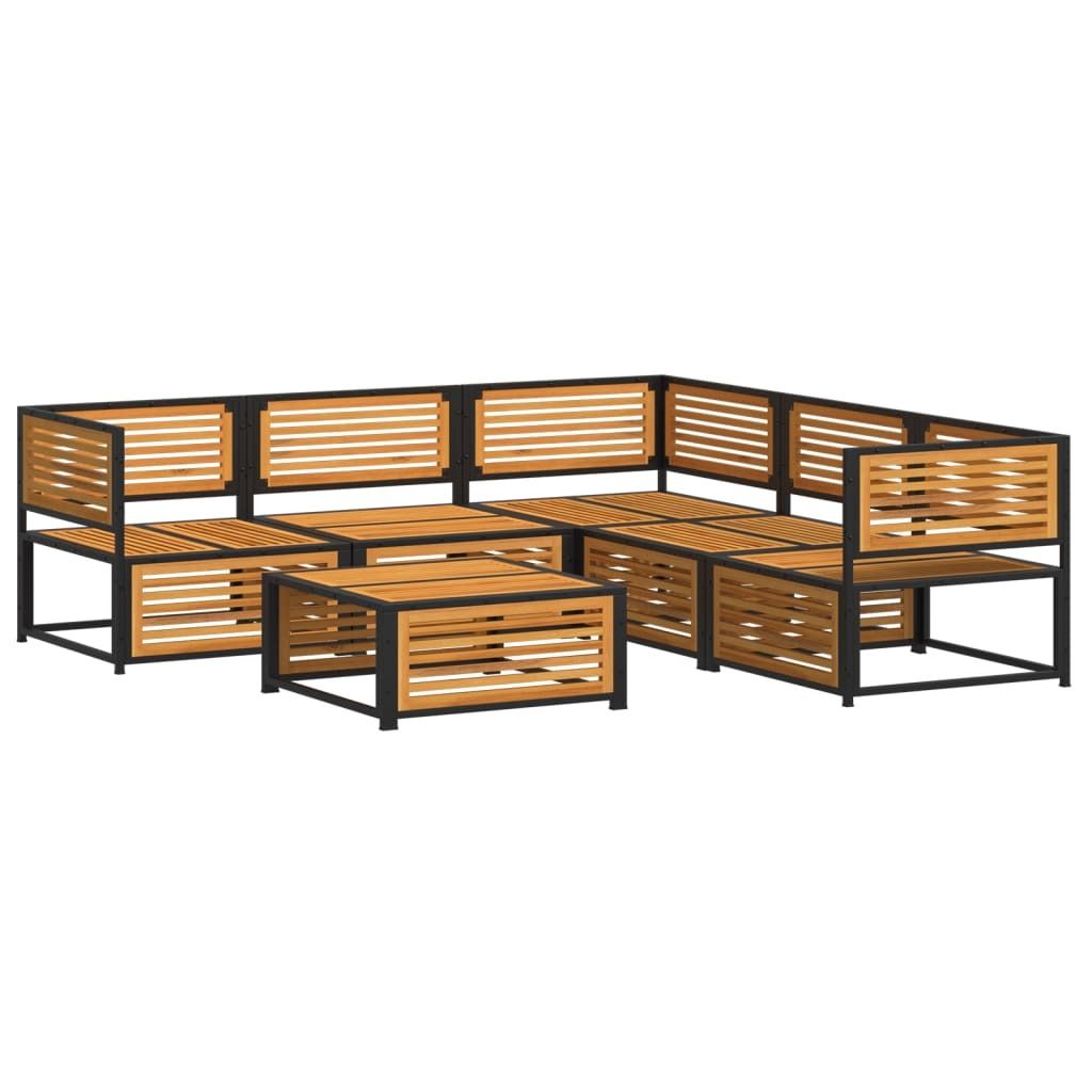 Eleganter Möbel 6-tlg. Garten-Sofagarnitur mit Kissen Massivholz Akazie - CJG966971 - Gartenlounge-Set, Gartenmöbelset, Sitzgruppe