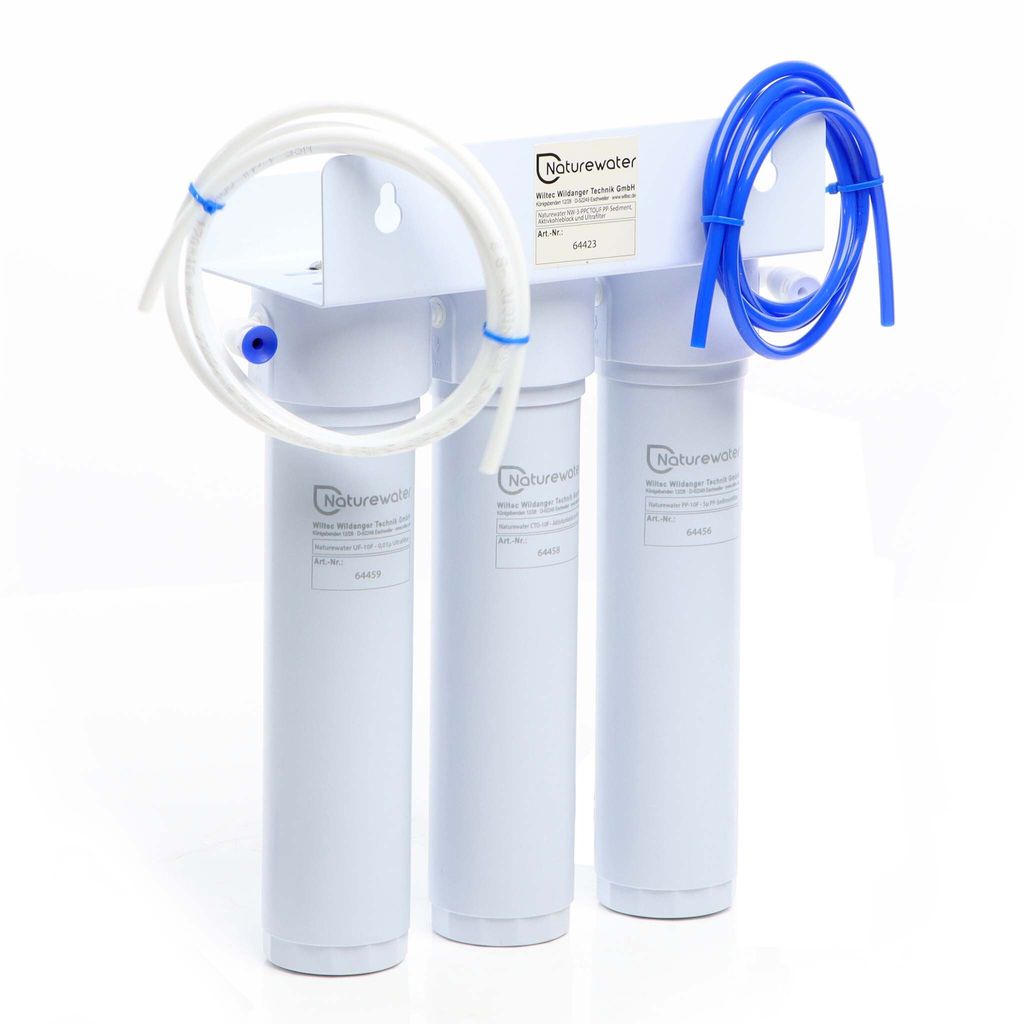 Naturewater 3-Stufen Wasserfilter NW-PRG03 – Mit PP + Aktivkohle, 6 L/min, Inkl. Halterung